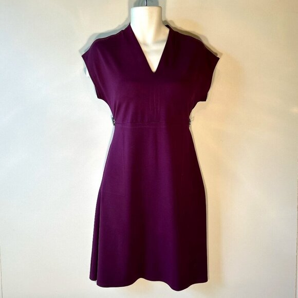 J. Jill Wearever Collection Purple SZ SP Kinit Dress Career Comfy Minimalist - Picture 1 of 10